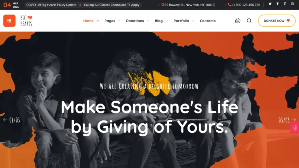 BigHearts – Nonprofit WordPress Template