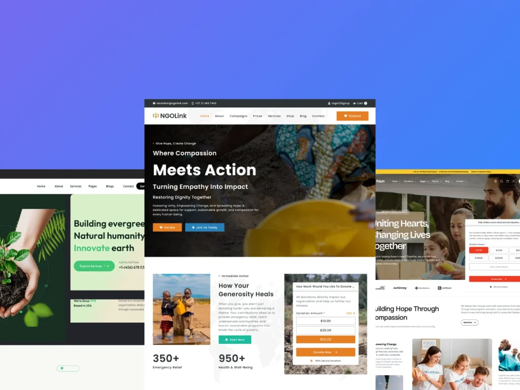 best WordPress website templates for nonprofits