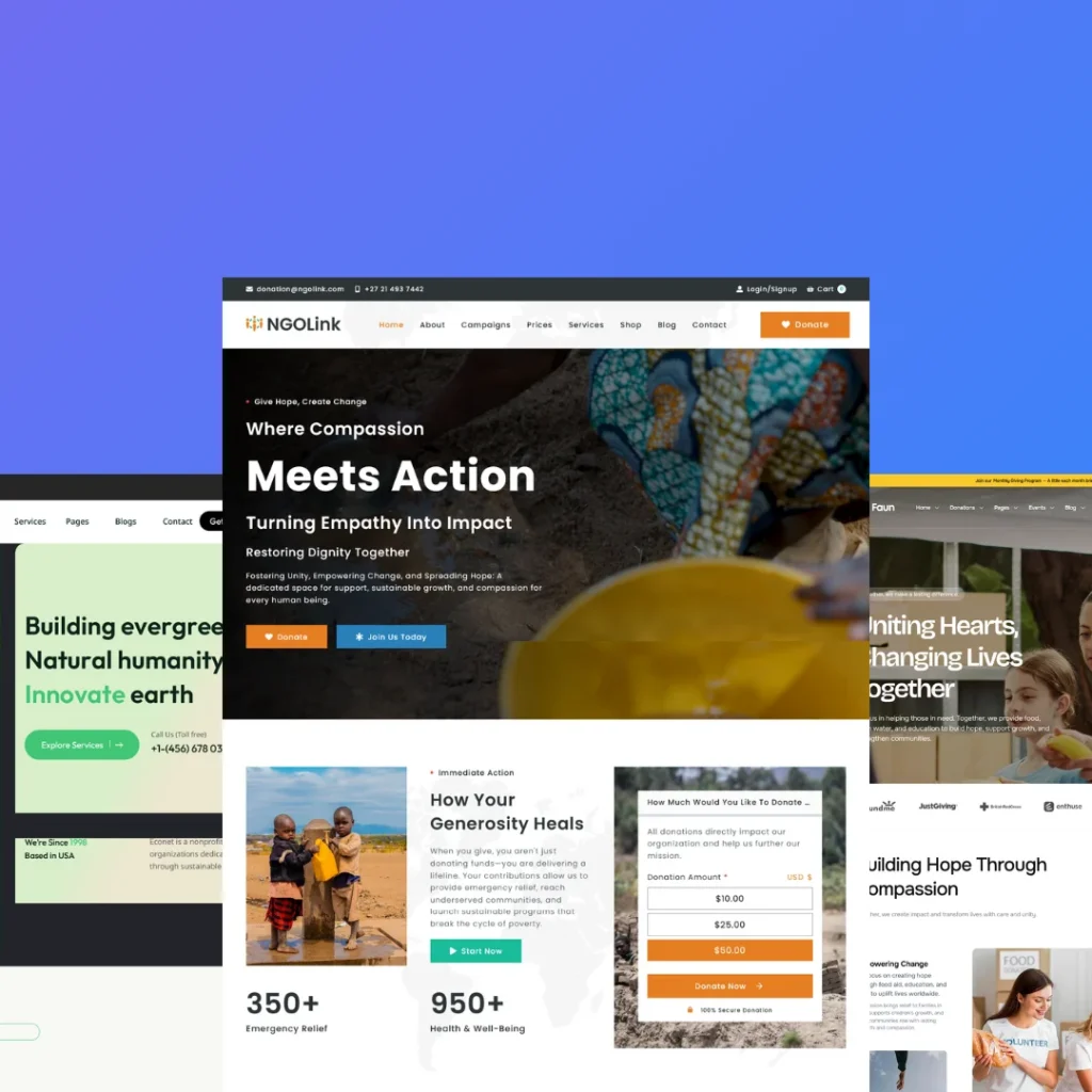 best WordPress website templates for nonprofits